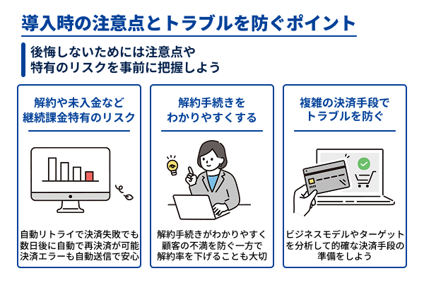 継続課金導入時の注意点とトラブルを防ぐポイント