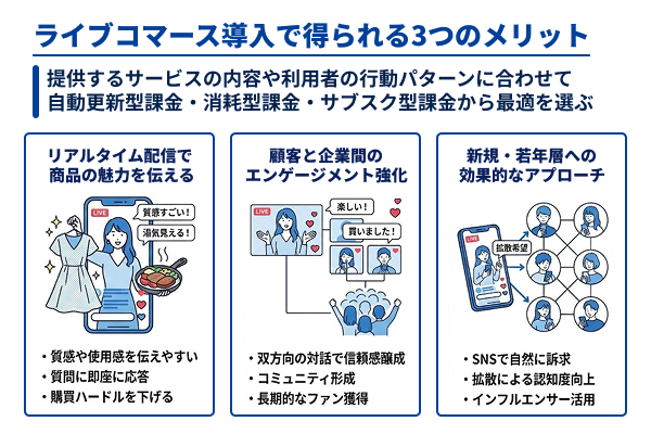 ライブコマース3つのメリット